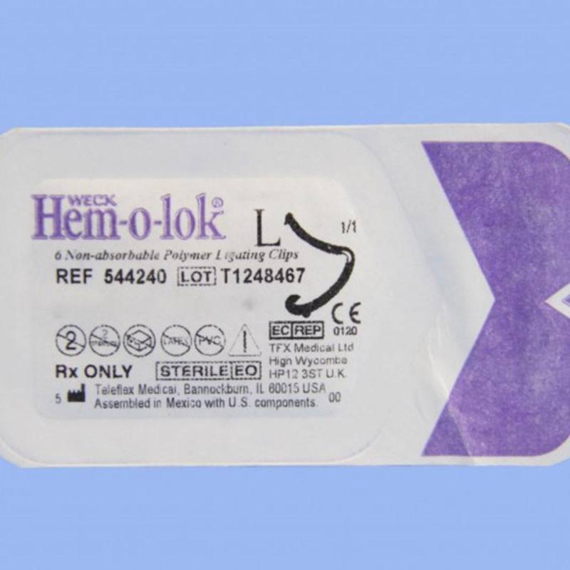 美国泰利福威克血管夹hemolok止血夹544240紫色大号